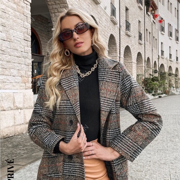 Plaid Trench Coat - Picture 2 of 7